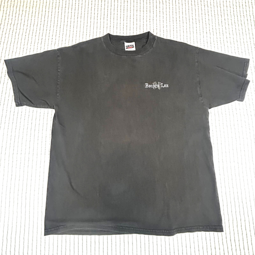 Bruce Lee Shirt Tultex Tag Mens XL 1997 Black Preshrunk 100% Cotton
